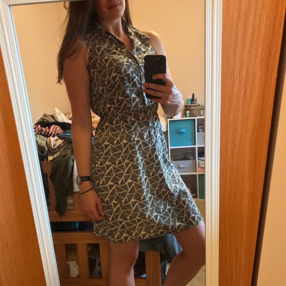 Patterned Babydoll Dress
